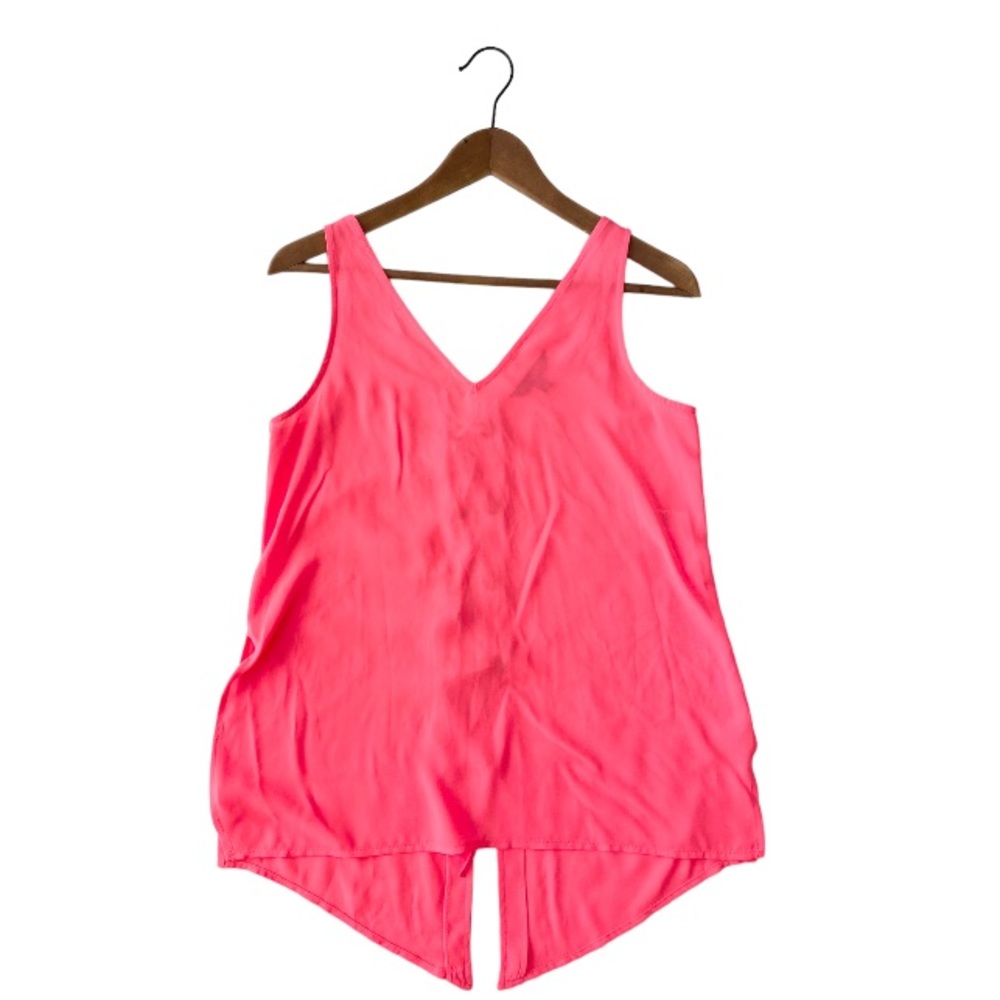Express Neon HOT PINK Tank Tunic Top with Back Ties